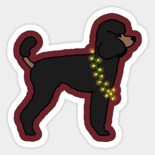 Festive Poodle Sticker